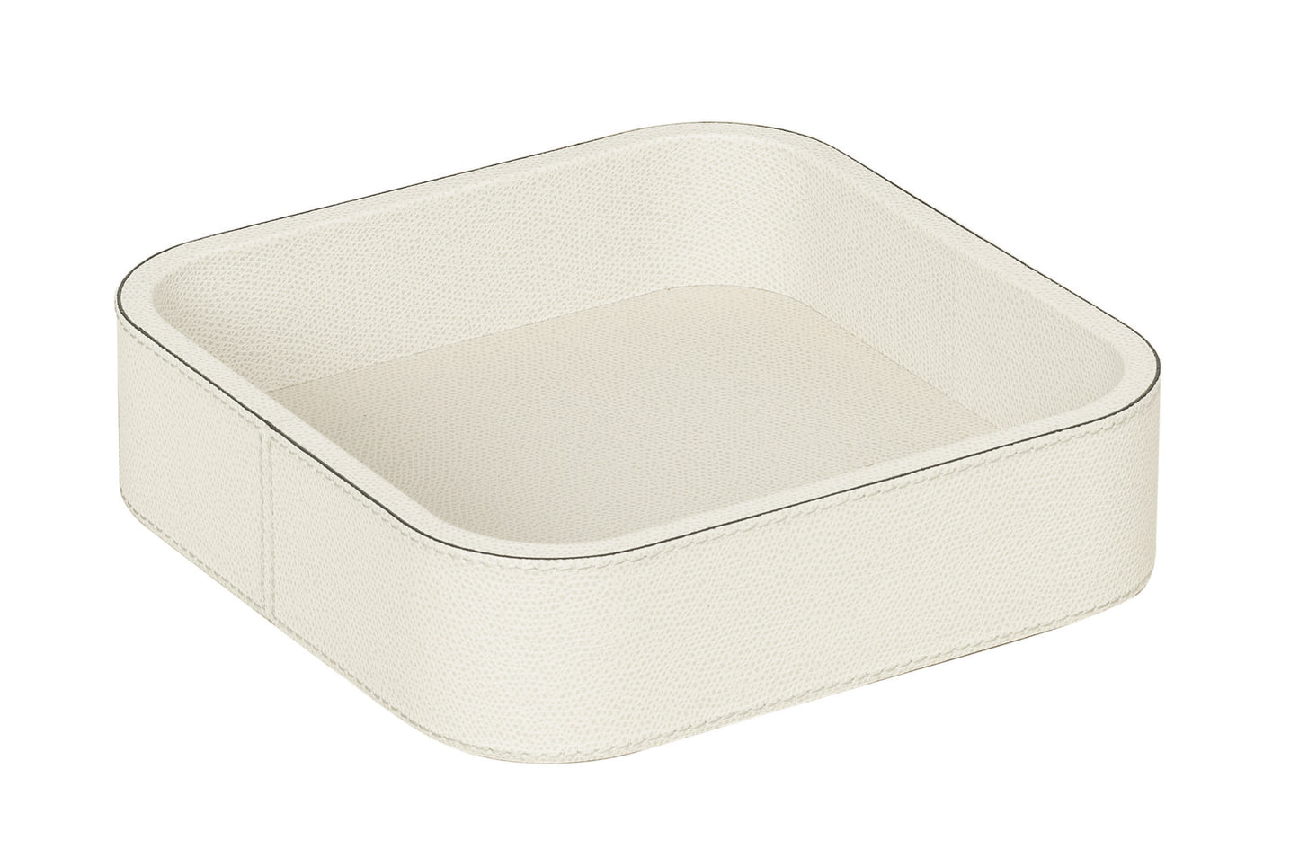 Polo Leather Stackable Valet Tray, Square Small