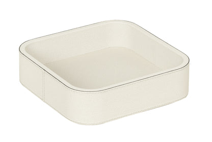 Polo Leather Stackable Valet Tray, Square Small