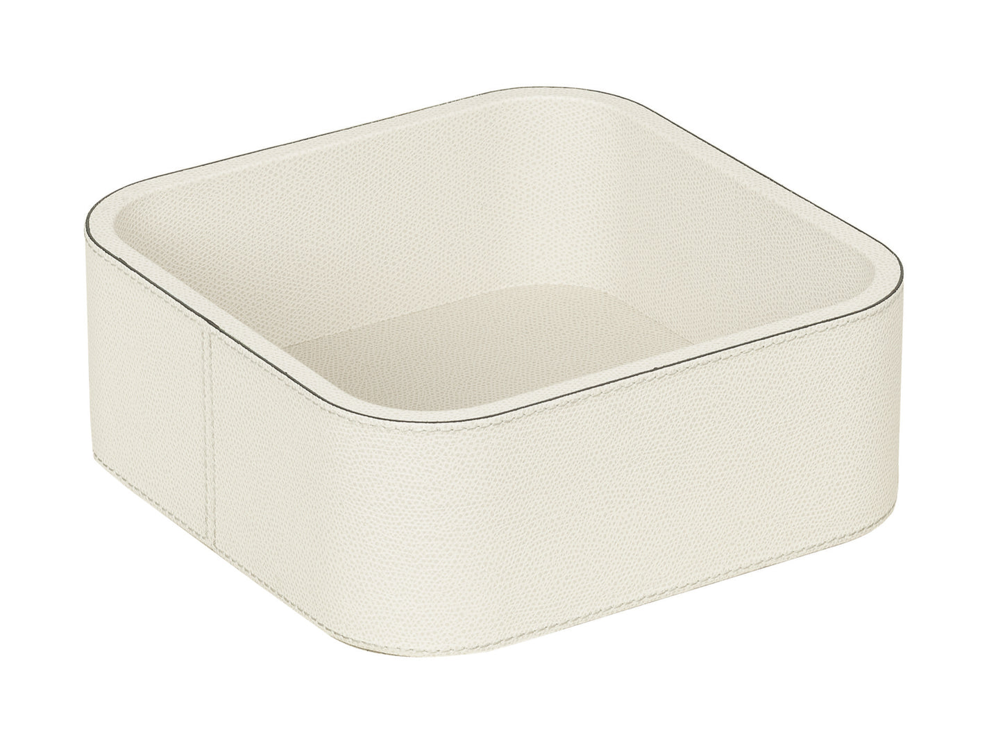 Polo Leather Stackable Valet Tray, Square Small