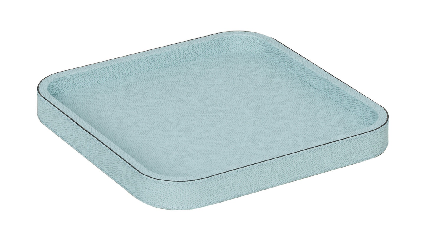 Polo Leather Stackable Valet Tray, Square Large