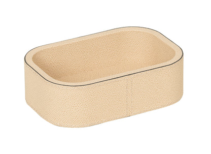 Giobagnara | Polo Stackable Valet Tray: Leather-covered wood stackable tray in round, square, and rectangular shapes with multiple sizes | Decor / Valet Trays | 2Jour Concierge, your luxury lifestyle shop | premium valet trays for expensive interiors, luxury decorative storage, office desks, bedside tables, and coordinated wardrobe systems