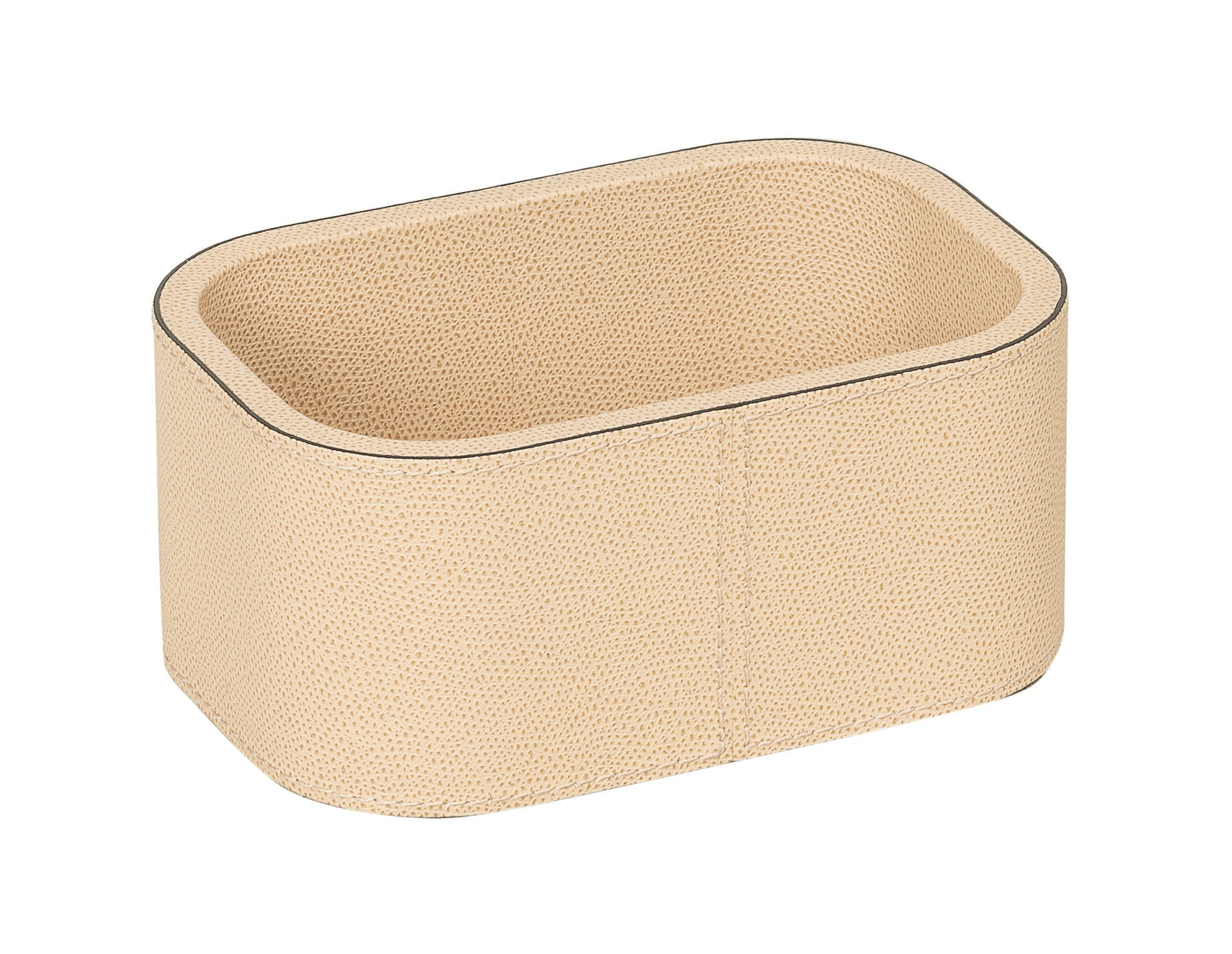 Giobagnara | Polo Stackable Valet Tray: Leather-covered wood stackable tray in round, square, and rectangular shapes with multiple sizes | Decor / Valet Trays | 2Jour Concierge, your luxury lifestyle shop | premium valet trays for expensive interiors, luxury decorative storage, office desks, bedside tables, and coordinated wardrobe systems