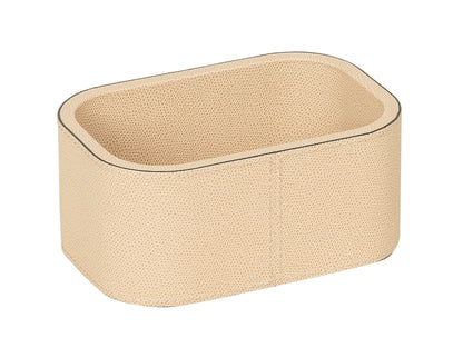 Giobagnara | Polo Stackable Valet Tray: Leather-covered wood stackable tray in round, square, and rectangular shapes with multiple sizes | Decor / Valet Trays | 2Jour Concierge, your luxury lifestyle shop | premium valet trays for expensive interiors, luxury decorative storage, office desks, bedside tables, and coordinated wardrobe systems
