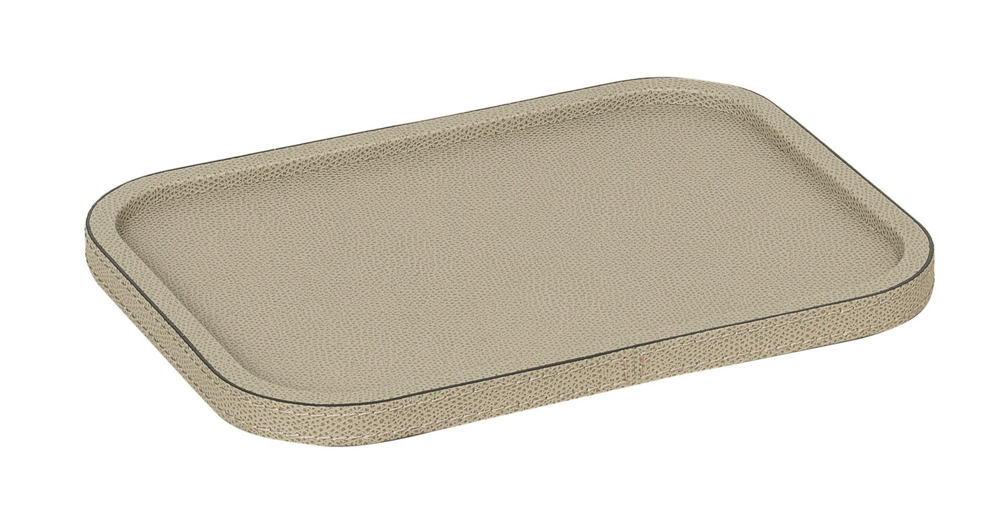 Polo Leather Stackable Valet Tray, Rectangular Small