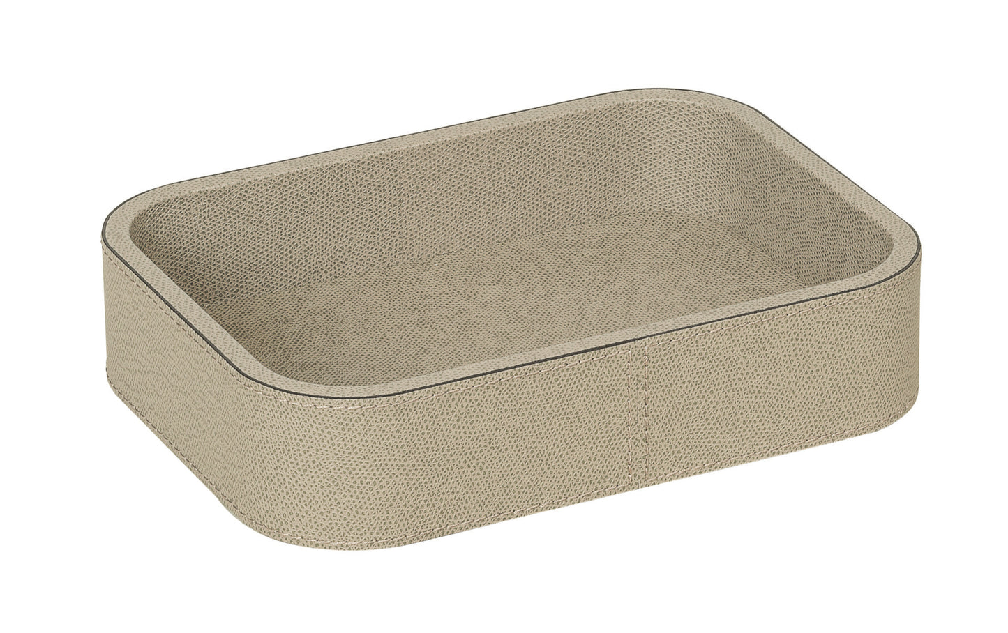 Polo Leather Stackable Valet Tray, Rectangular Small