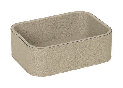 Polo Leather Stackable Valet Tray, Rectangular Small
