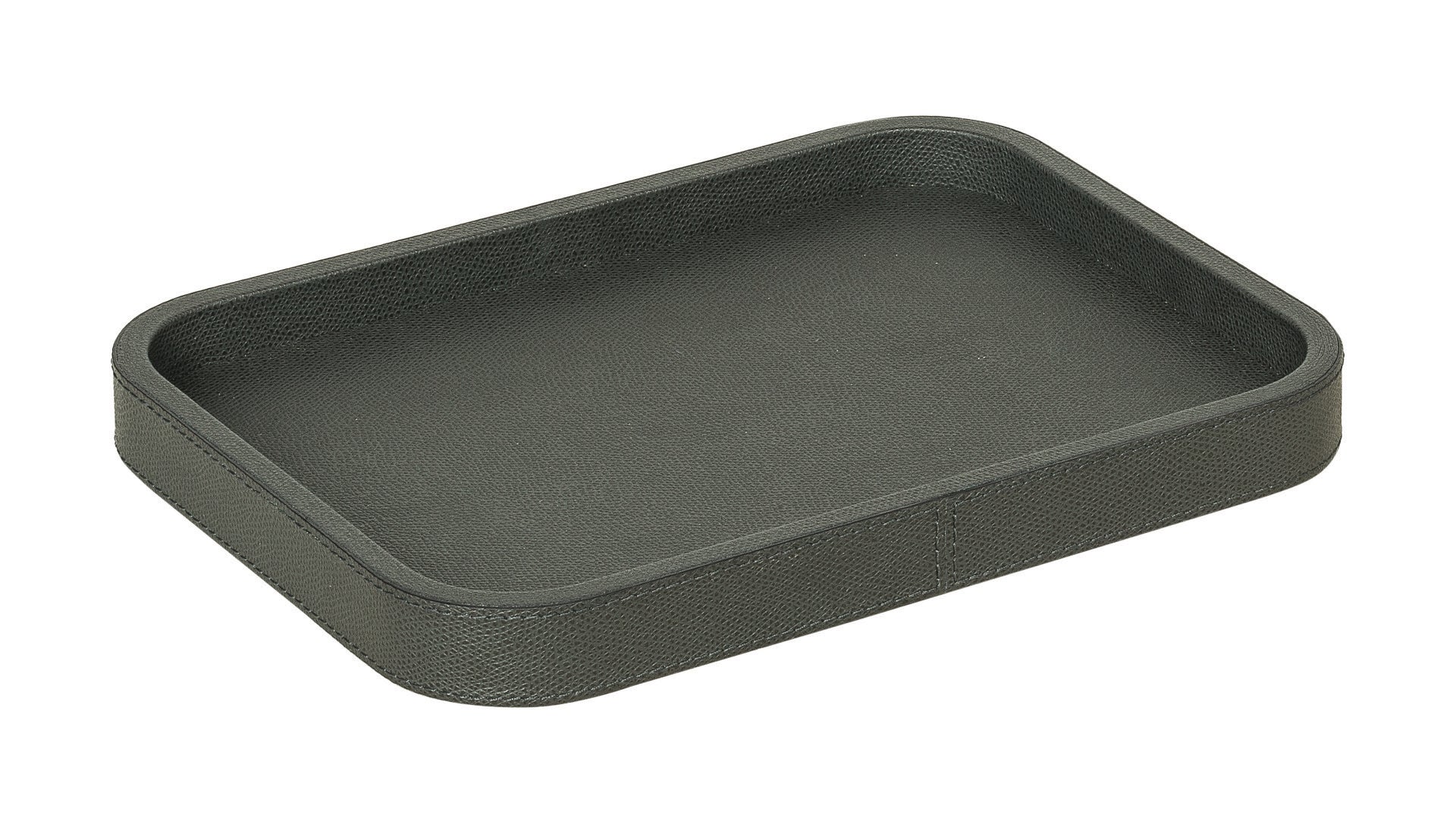 Giobagnara | Polo Stackable Valet Tray: Leather-covered wood stackable tray in round, square, and rectangular shapes with multiple sizes | Decor / Valet Trays | 2Jour Concierge, your luxury lifestyle shop | premium valet trays for expensive interiors, luxury decorative storage, office desks, bedside tables, and coordinated wardrobe systems