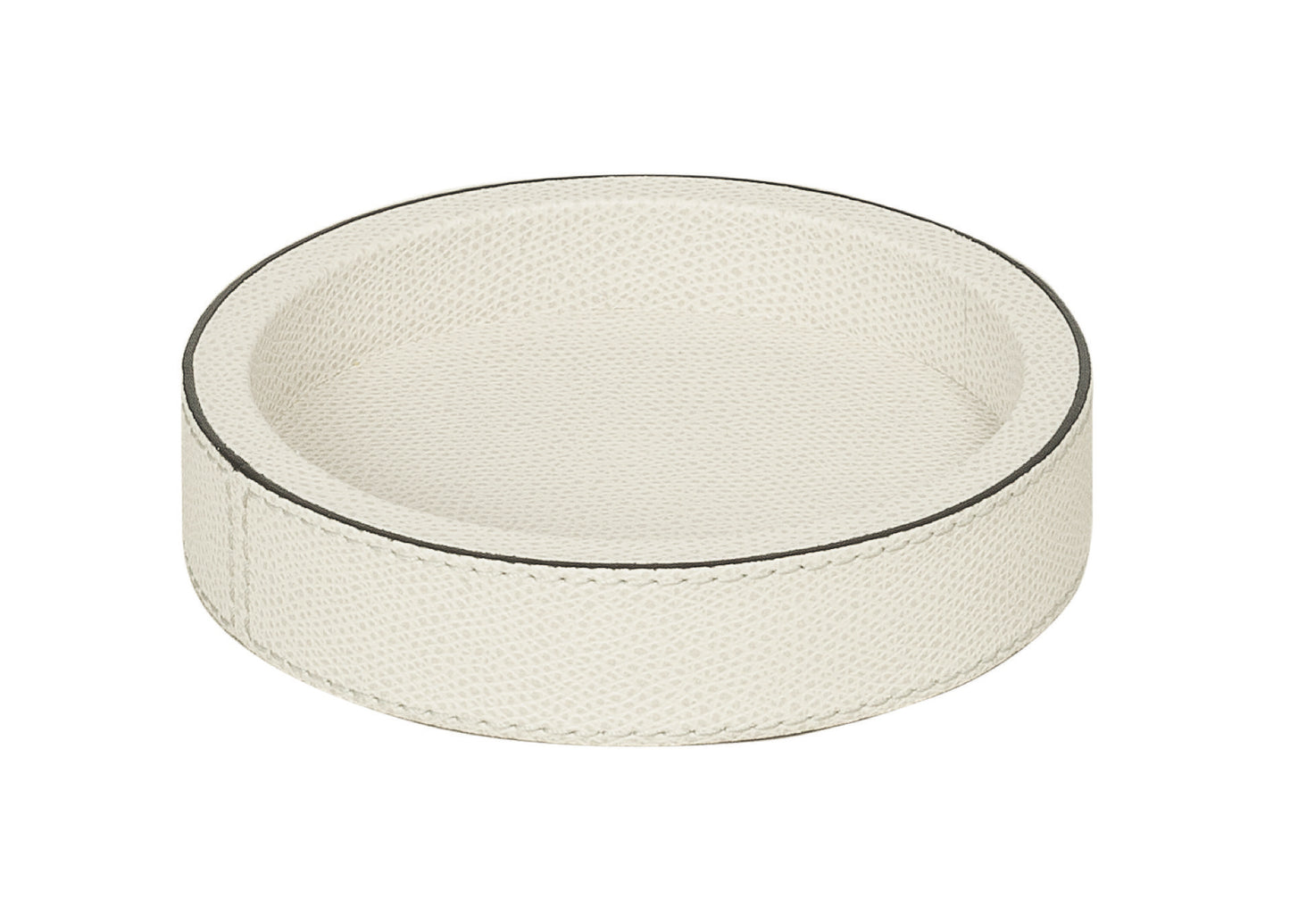 Giobagnara | Polo Stackable Valet Tray: Leather-covered wood stackable tray in round, square, and rectangular shapes with multiple sizes | Decor / Valet Trays | 2Jour Concierge, your luxury lifestyle shop | premium valet trays for expensive interiors, luxury decorative storage, office desks, bedside tables, and coordinated wardrobe systems