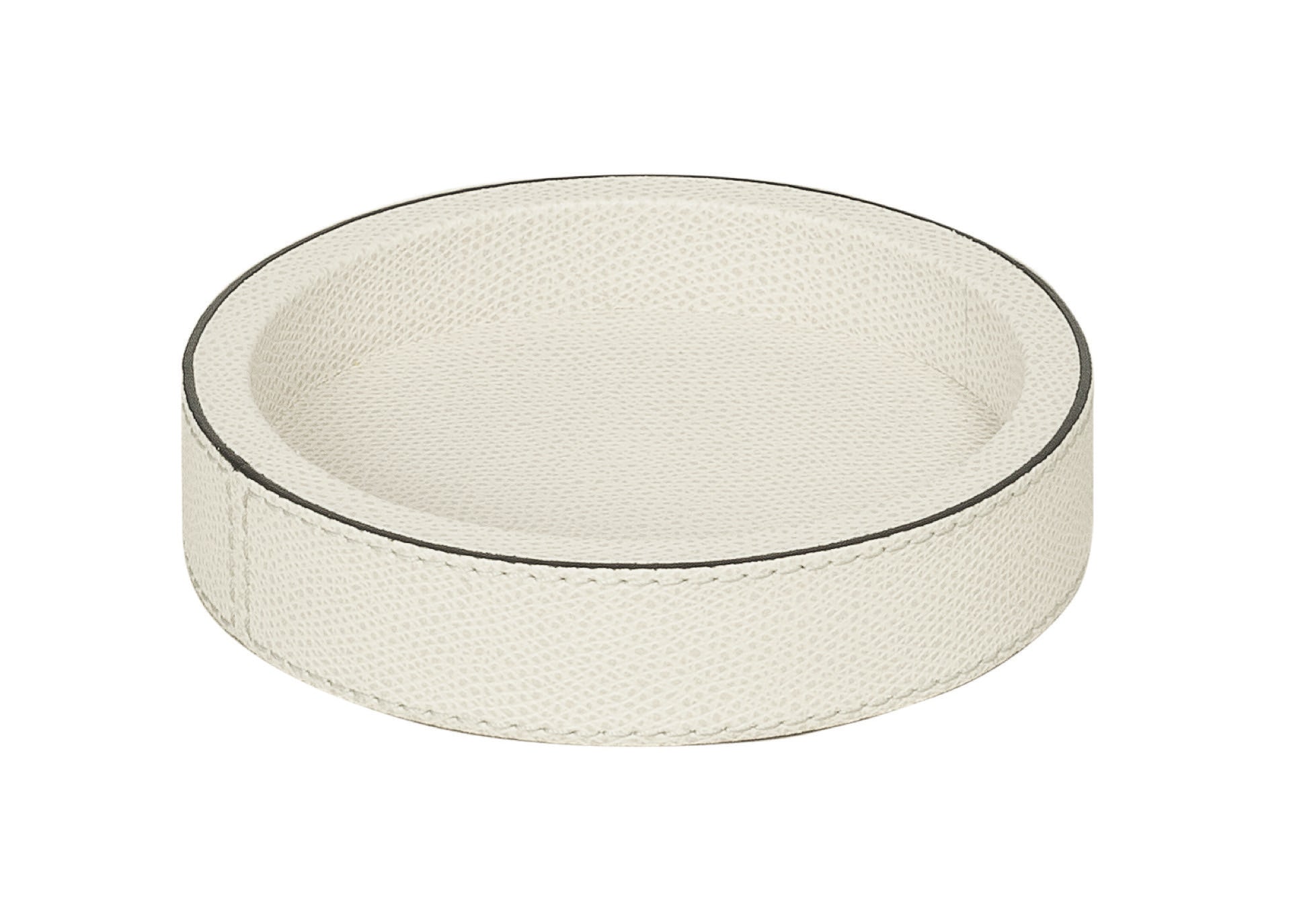 Giobagnara | Polo Stackable Valet Tray: Leather-covered wood stackable tray in round, square, and rectangular shapes with multiple sizes | Decor / Valet Trays | 2Jour Concierge, your luxury lifestyle shop | premium valet trays for expensive interiors, luxury decorative storage, office desks, bedside tables, and coordinated wardrobe systems