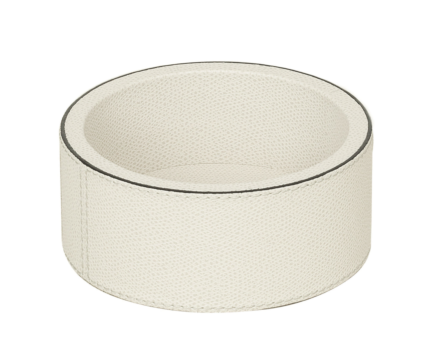 Giobagnara | Polo Stackable Valet Tray: Leather-covered wood stackable tray in round, square, and rectangular shapes with multiple sizes | Decor / Valet Trays | 2Jour Concierge, your luxury lifestyle shop | premium valet trays for expensive interiors, luxury decorative storage, office desks, bedside tables, and coordinated wardrobe systems