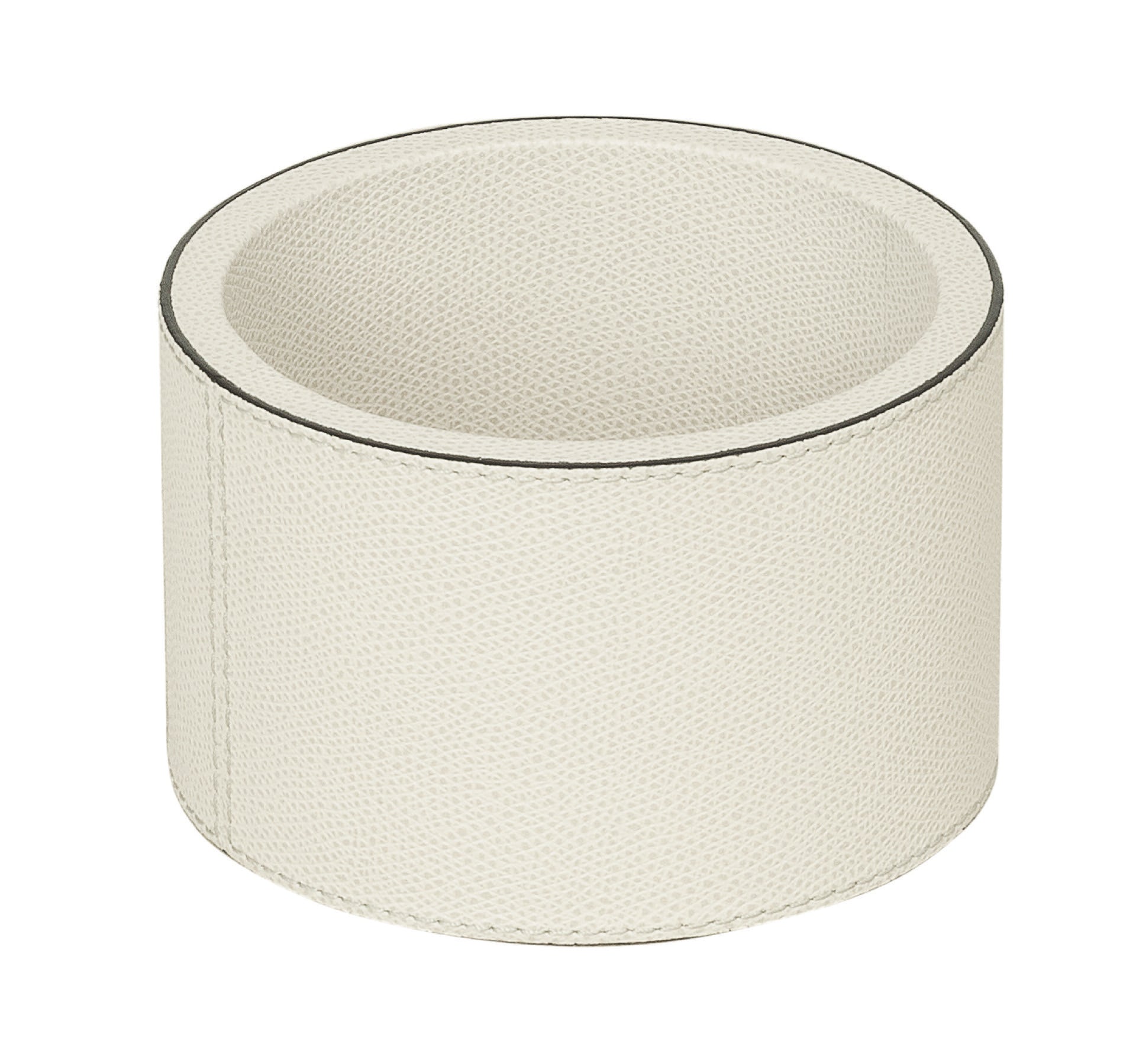 Giobagnara | Polo Stackable Valet Tray: Leather-covered wood stackable tray in round, square, and rectangular shapes with multiple sizes | Decor / Valet Trays | 2Jour Concierge, your luxury lifestyle shop | premium valet trays for expensive interiors, luxury decorative storage, office desks, bedside tables, and coordinated wardrobe systems