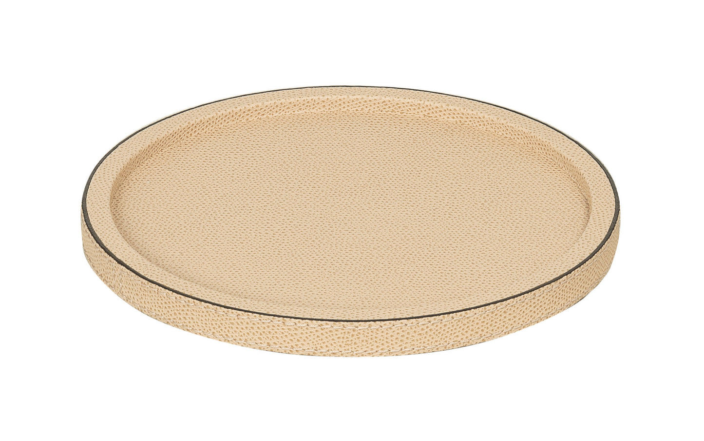 Giobagnara | Polo Stackable Valet Tray: Leather-covered wood stackable tray in round, square, and rectangular shapes with multiple sizes | Decor / Valet Trays | 2Jour Concierge, your luxury lifestyle shop | premium valet trays for expensive interiors, luxury decorative storage, office desks, bedside tables, and coordinated wardrobe systems