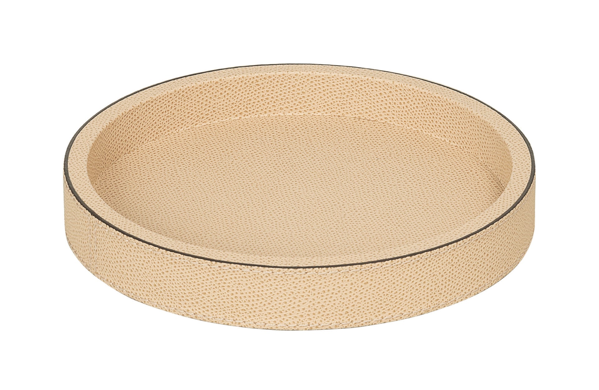Giobagnara | Polo Stackable Valet Tray: Leather-covered wood stackable tray in round, square, and rectangular shapes with multiple sizes | Decor / Valet Trays | 2Jour Concierge, your luxury lifestyle shop | premium valet trays for expensive interiors, luxury decorative storage, office desks, bedside tables, and coordinated wardrobe systems