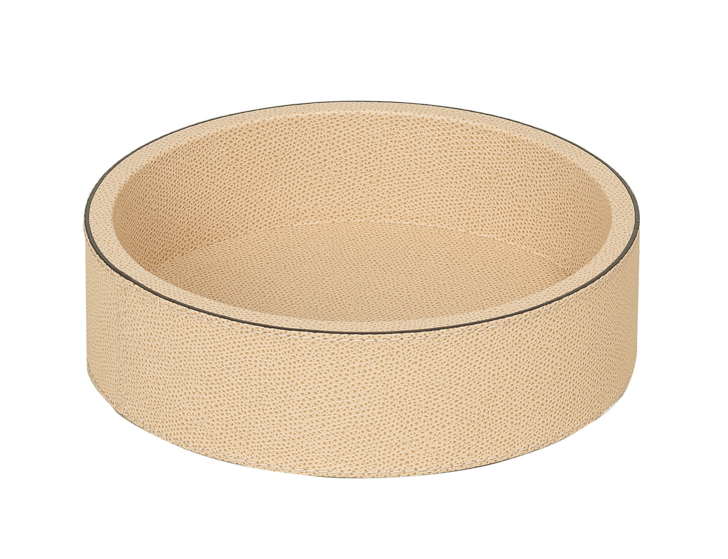 Giobagnara | Polo Stackable Valet Tray: Leather-covered wood stackable tray in round, square, and rectangular shapes with multiple sizes | Decor / Valet Trays | 2Jour Concierge, your luxury lifestyle shop | premium valet trays for expensive interiors, luxury decorative storage, office desks, bedside tables, and coordinated wardrobe systems