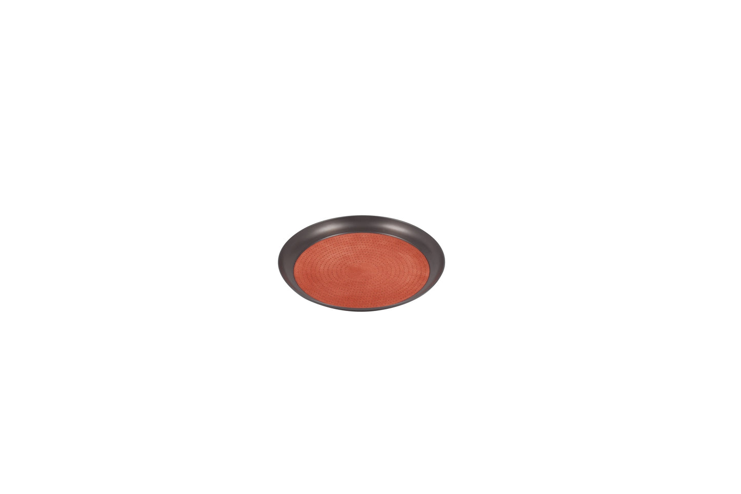 Basel Metal Valet Tray Round w Suede-Covered Inner Part