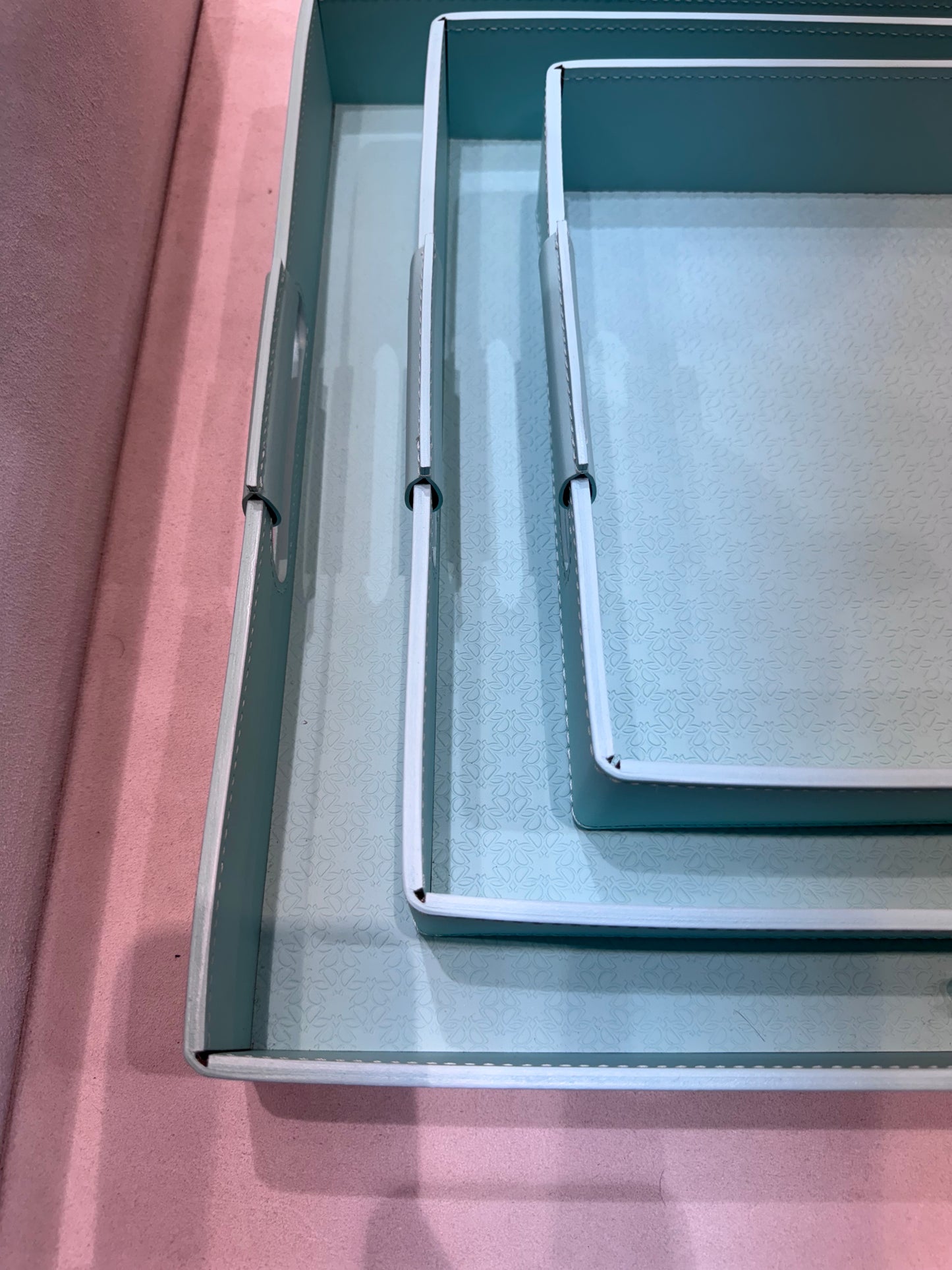 x Elie Saab Monogram Regenerated Leather Tray N°2, Rectangular