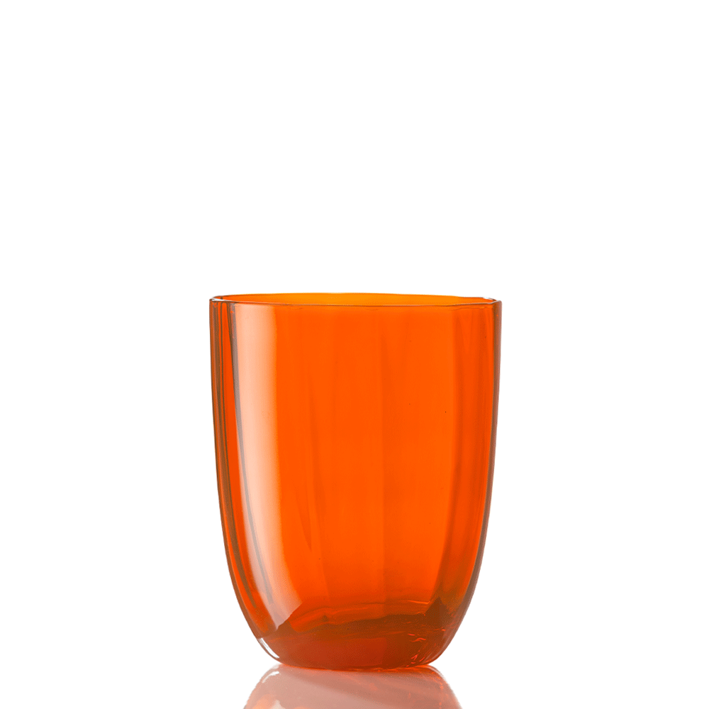 NasonMoretti Idra tumbler – optic | Hand-blown Murano glass tumbler in refined optic texture | Characterized by delicate, light-reflecting grooves that enhance brilliance and depth | A timeless piece of glassware that adds elegance to any table setting | Available in a wide selection of vibrant and natural colors | Design by NasonMoretti | Tableware & glassware | 2Jour Concierge, your luxury lifestyle shop