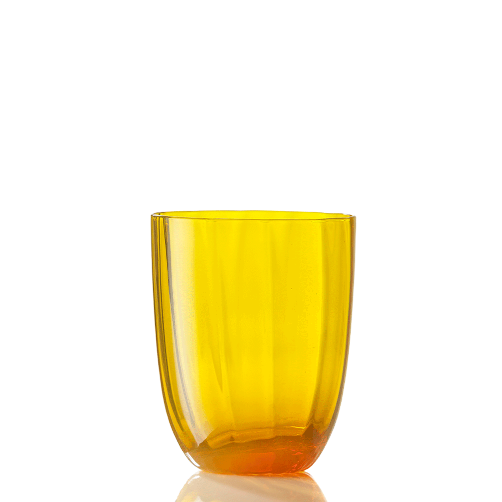 NasonMoretti Idra tumbler – optic | Hand-blown Murano glass tumbler in refined optic texture | Characterized by delicate, light-reflecting grooves that enhance brilliance and depth | A timeless piece of glassware that adds elegance to any table setting | Available in a wide selection of vibrant and natural colors | Design by NasonMoretti | Tableware & glassware | 2Jour Concierge, your luxury lifestyle shop