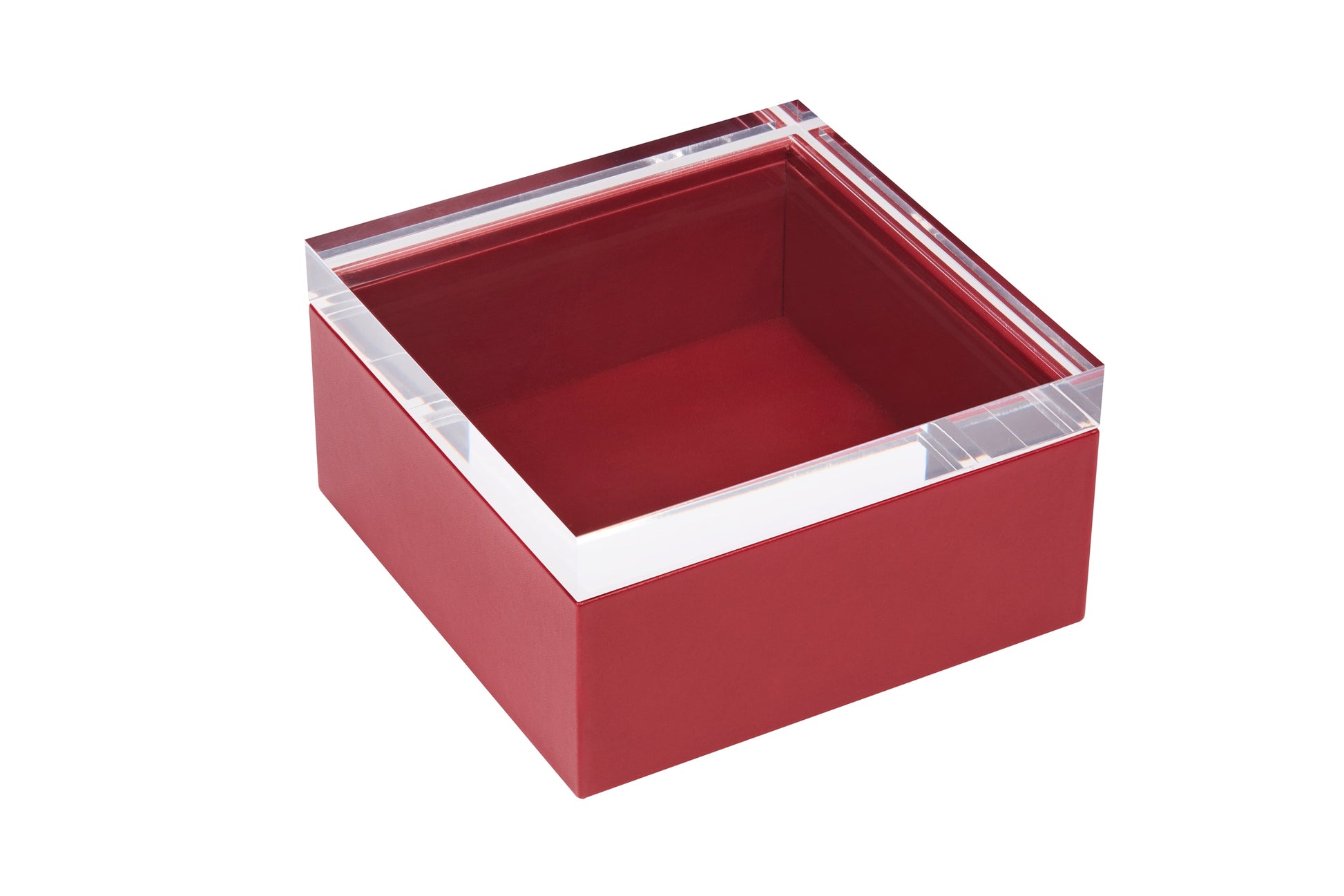 Riviere Febe Leather-Covered Jewellery Box with Removable Tray | Elegant Design with Removable Tray for Organizing Jewelry | Suede Lining and Plain Acrylic Lid for Sophisticated Touch | Explore a Range of Luxury Jewellery Boxes at 2Jour Concierge, #1 luxury high-end gift & lifestyle shop