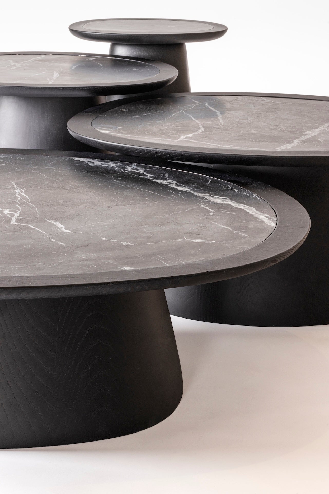 Giobagnara × Kelly Wearstler Maris | Coffee Tables: Solid wood base with marble top in Bardiglio, Royal Yellow, or Marquina Black | Furniture / Coffee Tables | 2Jour Concierge, your luxury lifestyle shop | luxury interiors, designer living, hospitality décor, refined modern homes, yacht interiors, boutique hotels, executive offices