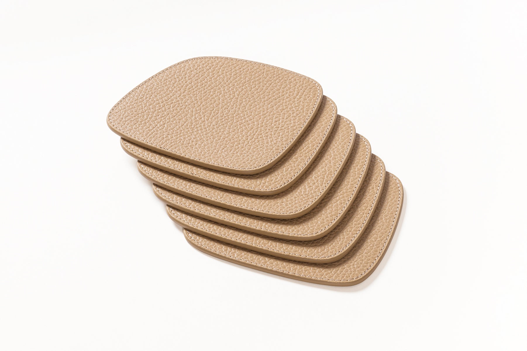 Maris Coasters (Set of 6) | Sophisticated all-leather coasters offering a refined touch to your table setting | Barware | 2Jour Concierge, your luxury lifestyle shop