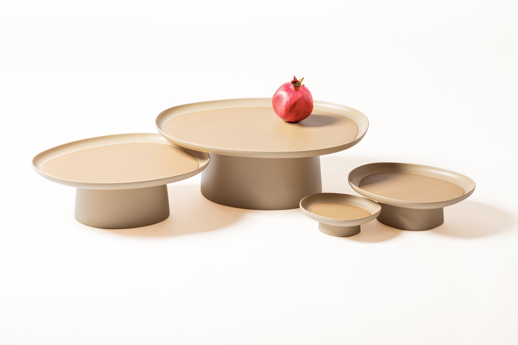 Giobagnara x Kelly Wearstler Maris Cast Aluminium Raised Tray Round
Elevated sandblasted aluminium trays with removable leather inlay and non-slip waterproof rubber base. | Contemporary elegance | Home Accessories | 2Jour Concierge, your luxury lifestyle shop