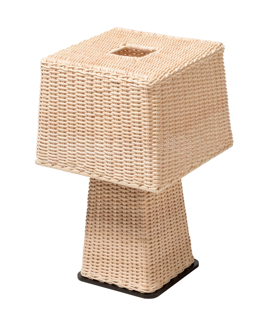 Giobagnara x Stéphane Parmentier Eolie Table Lamp | Meticulously Handmade Woven Rattan | Effortlessly Elegant Design with Pure Forms and Proportions | Rattan Features Warm Natural Nuances and Captivating Light and Dark Effects | Metal Base Provides Subtle Contrast and Texture | Harmonious Combination of Materials for Timeless Appeal