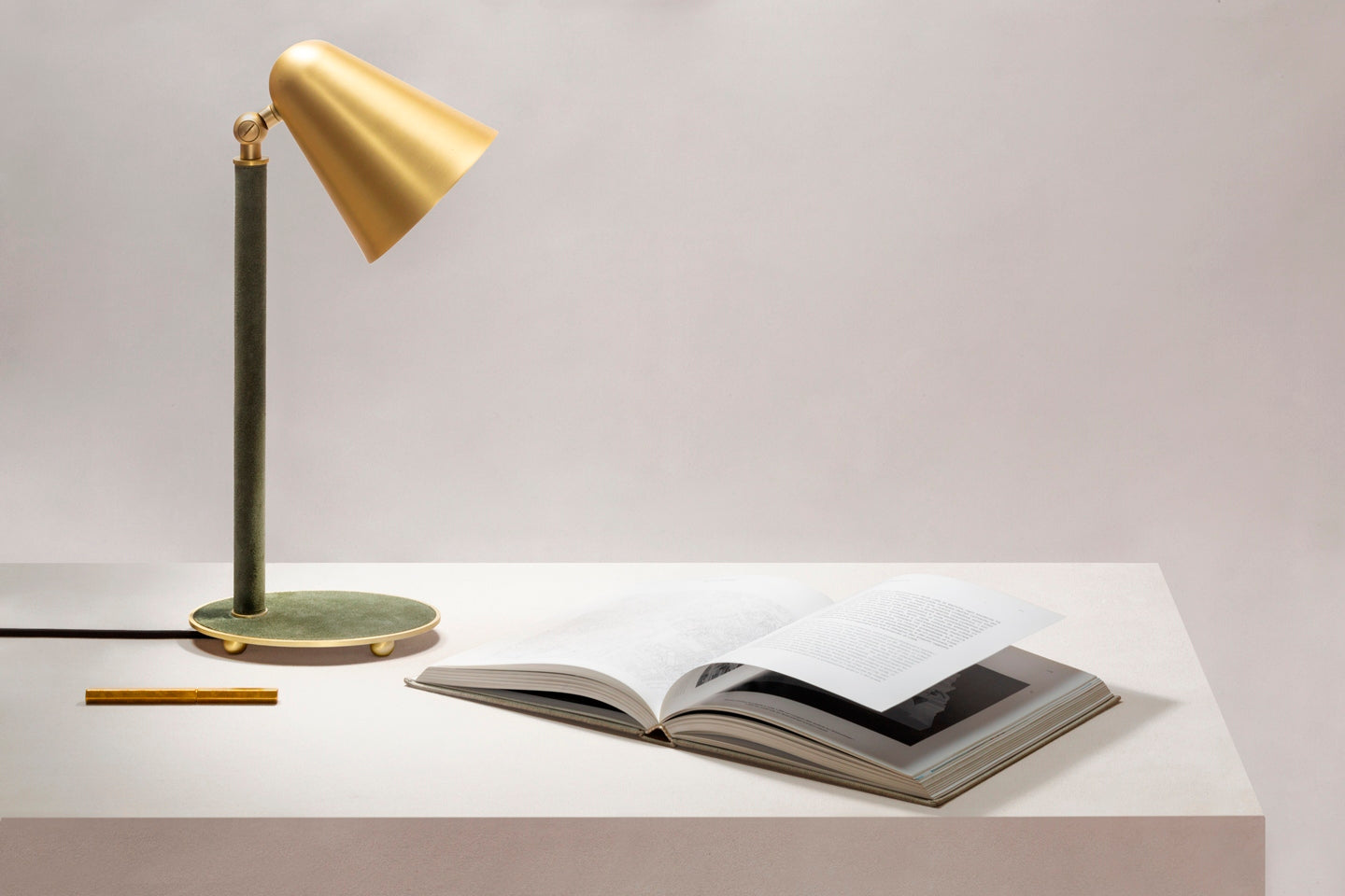 Monza Table Lamp by Giobagnara | Partially Leather-Covered Metal Structure in Various Finishes | Metal Rounded Feet for Stability | A Sleek and Modern Lighting Solution for Your Space