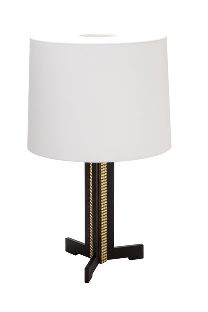Giobagnara x Stéphane Parmentier Rhapsody Leather-Covered Table Lamp | A Blend of Tradition and Contemporary Design | Features Golden Tacks and Sumptuous Leather | Inspired by Craftsmanship of the Late 1800s | Seamlessly Merges Classic and Modern Styles | Available at 2Jour Concierge, #1 luxury high-end gift & lifestyle shop