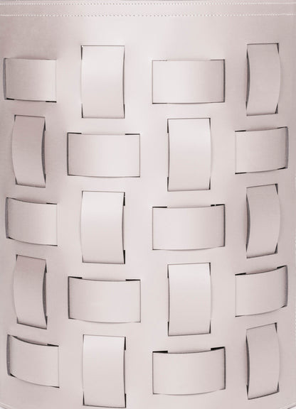 Lisbona Storage Basket: Regenerated Leather with Bands (Monochrome, Bicolor, Tricolor)