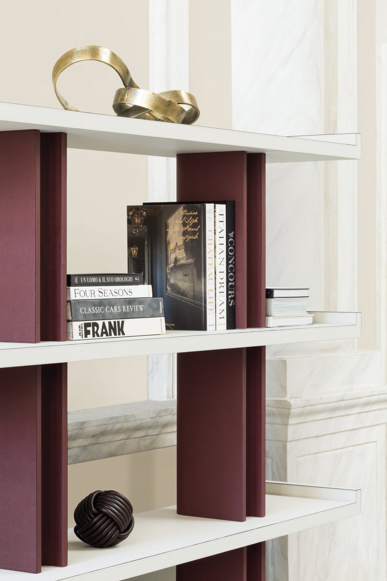 x Stéphane Parmentier Pagoda Leather-Covered Bookshelf