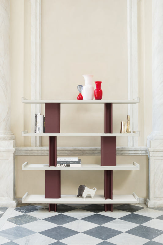 x Stéphane Parmentier Pagoda Leather-Covered Bookshelf