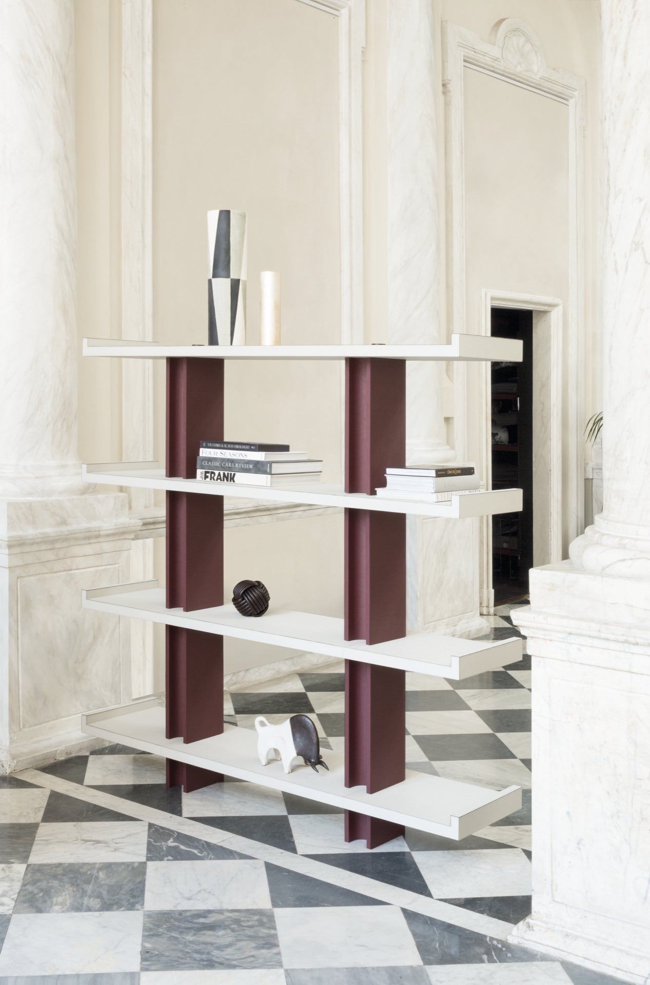 x Stéphane Parmentier Pagoda Leather-Covered Bookshelf