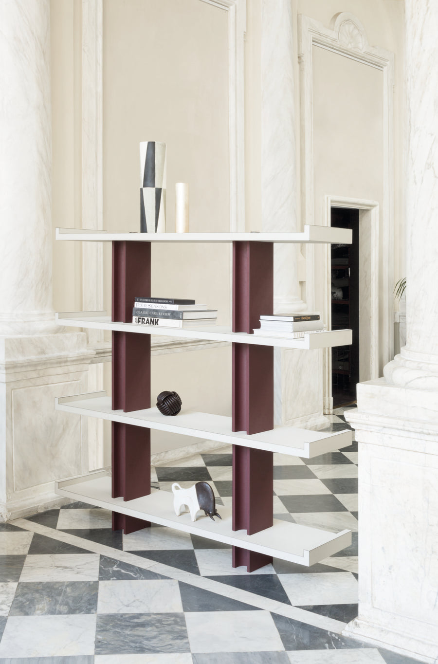 x Stéphane Parmentier Pagoda Leather-Covered Bookshelf