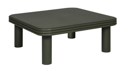 x Stephane Parmentier Scala Leather-Covered Coffee Table, Square