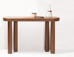 x Stéphane Parmentier Scala Leather-covered Wood Console