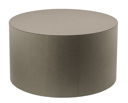 Max Leather-Covered Wood Stool | Trolley with 5 Wheels