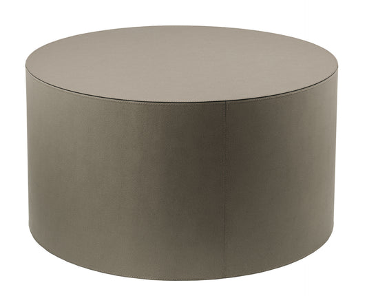 Max Leather-Covered Wood Stool | Trolley with 5 Wheels