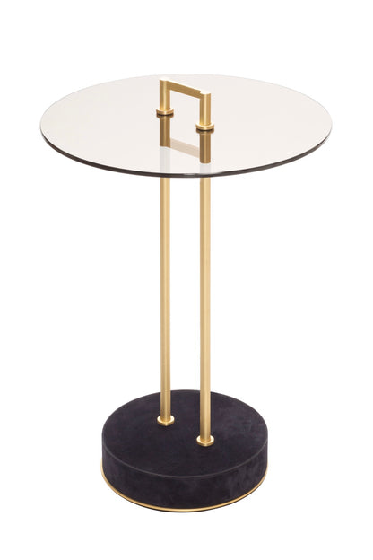 Giobagnara Urbino | Occasional Table: Metal structure with leather-covered base and glass top in transparent or dark bronze | Furniture / Side Tables + Bar Tables | 2Jour Concierge, your luxury lifestyle shop | contemporary interiors, modern elegance, Italian craftsmanship, sculptural furniture