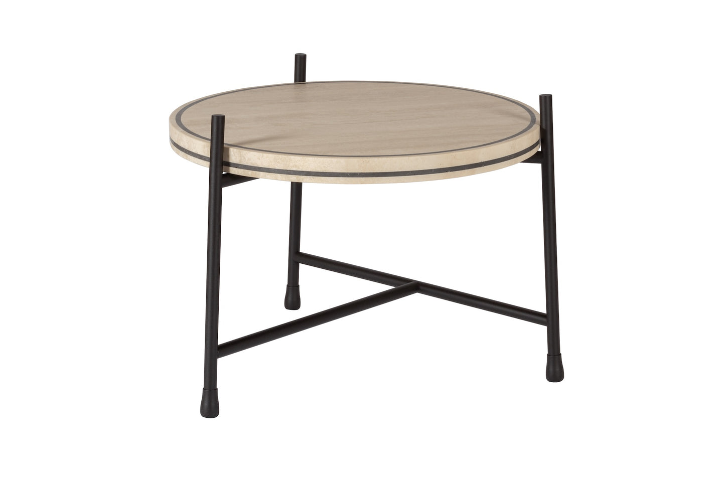 Giobagnara × Stéphane Parmentier Oblivion | Round Travertine Coffee Table: Travertine top with slim metal legs in bronze or white, available in classic or titanium finishes | Furniture / Coffee Tables | 2Jour Concierge, your luxury lifestyle shop | luxury interiors, elegant living, hospitality décor, boutique hotels, yacht décor, executive offices, refined lifestyle