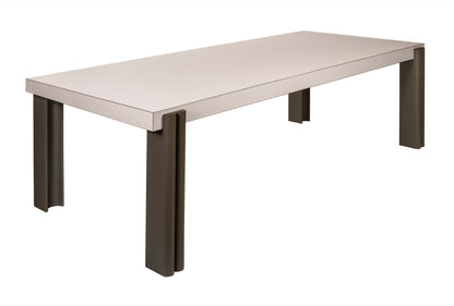 x Stephane Parmentier Alfabeta Leather-Covered Dining Table with Leather-Bound Legs