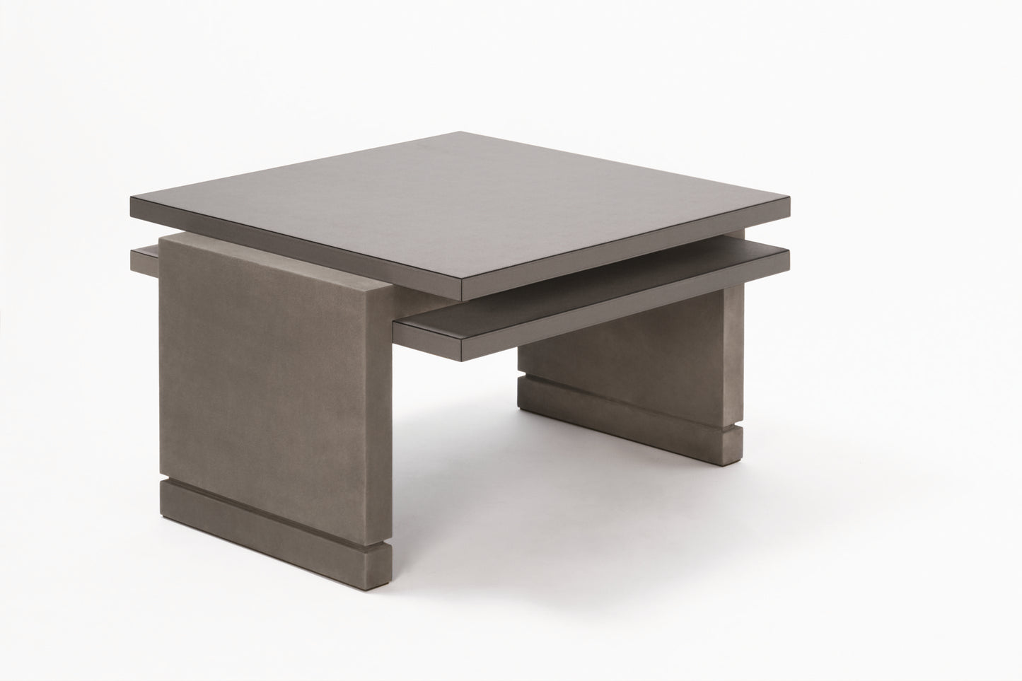 × Stephane Parmentier Stratos Leather-Covered Coffee Table With Suede Legs