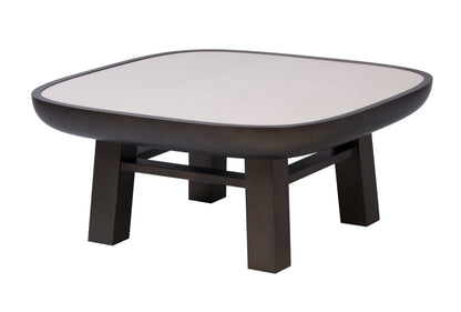 Giobagnara × Stéphane Parmentier Olympia | Coffee Table: Leather in suede, nappa, wild boar, or golf with bronze-lacquered wood structure | Furniture / Coffee Tables | 2Jour Concierge, your luxury lifestyle shop | refined residential interiors, luxury hospitality, gallery settings, contemporary statement furniture