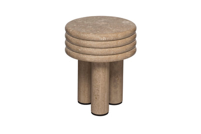 x Stéphane Parmentier Scala Travertine Marble Coffee Table