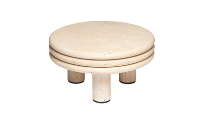 x Stéphane Parmentier Scala Travertine Marble Coffee Table