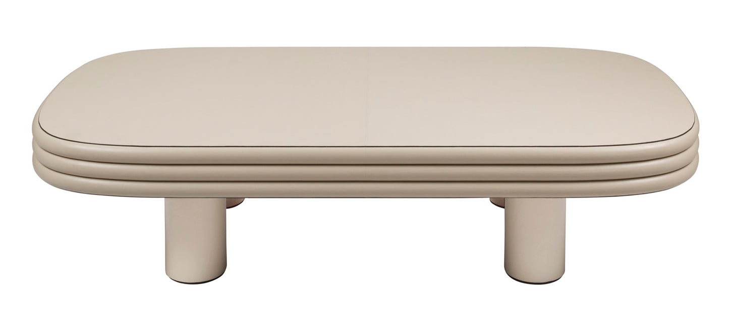 x Stephane Parmentier Scala Leather-Covered Coffee Table, Rectangular