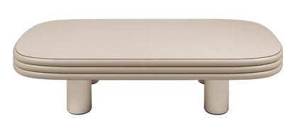 x Stephane Parmentier Scala Leather-Covered Coffee Table, Rectangular