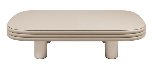 x Stephane Parmentier Scala Leather-Covered Coffee Table, Rectangular