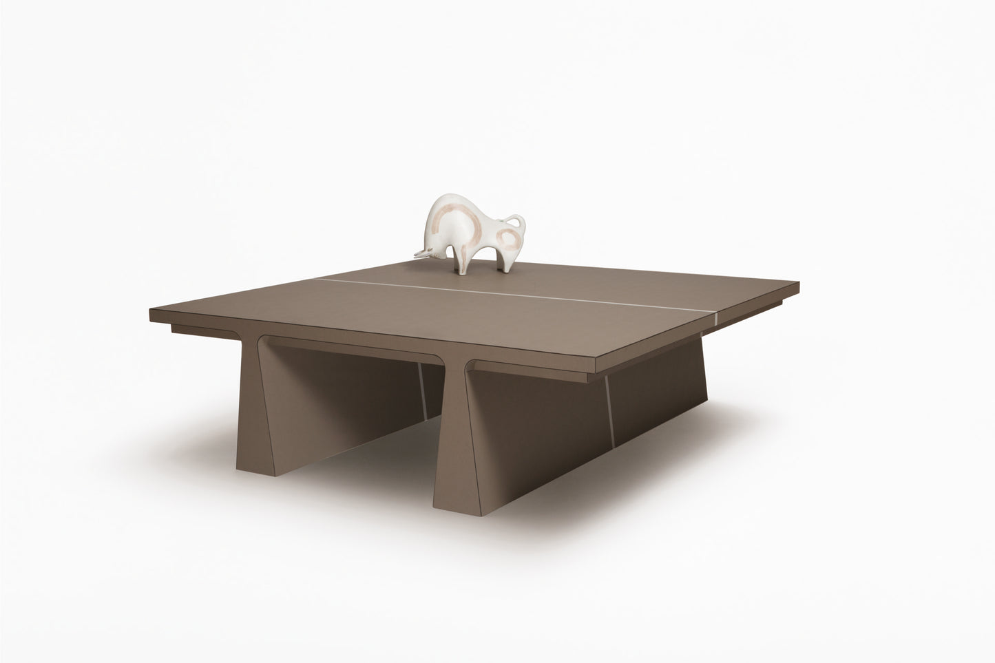 × Stephane Parmentier La Linea Leather-Covered Coffee Table