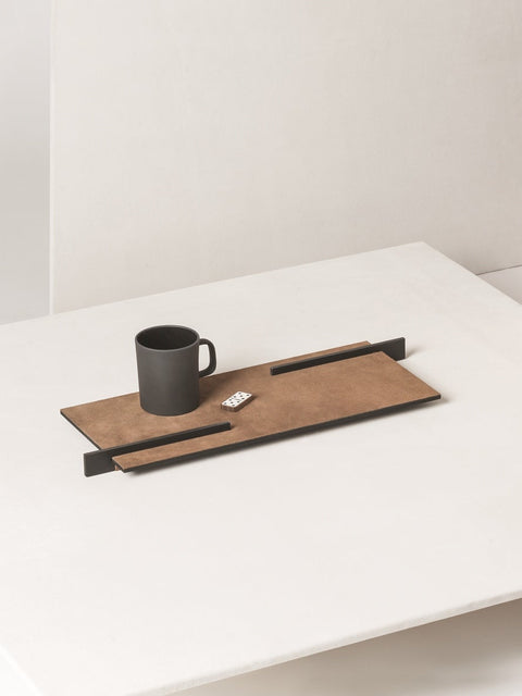 x Stéphane Parmentier Malaparte Suede & Metal Tray
